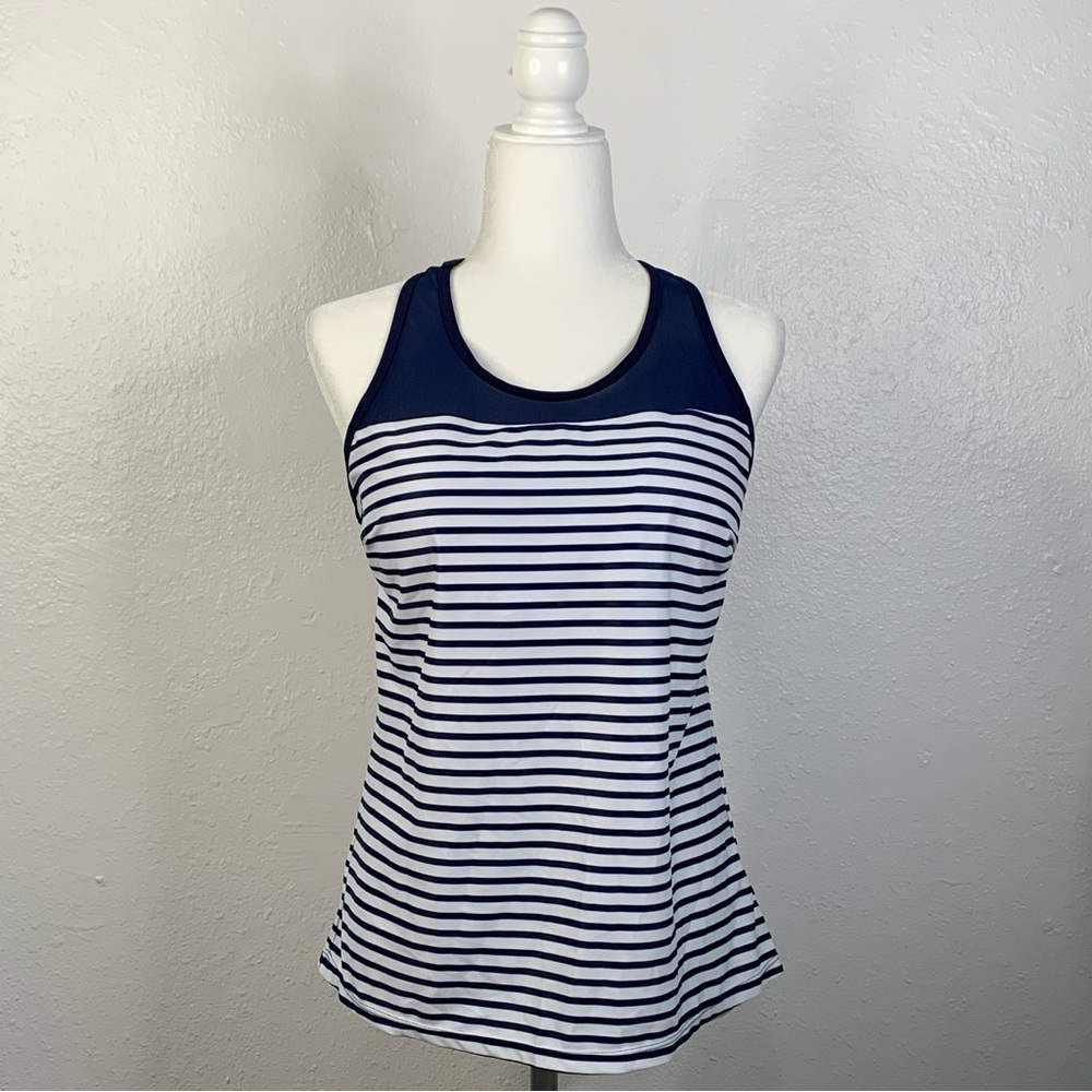 Navy Swim Tank Top